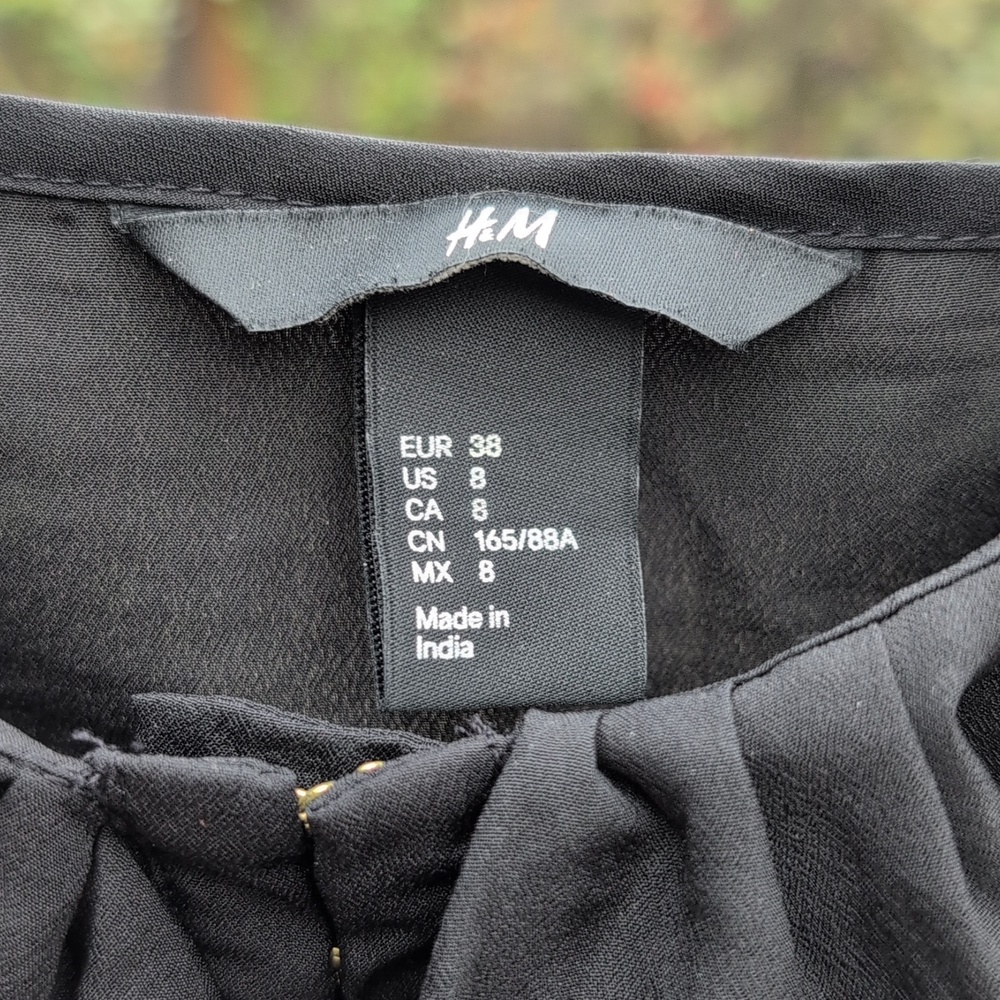 H&M Black Ruffle-Front Tank Top - Picture 2 of 6